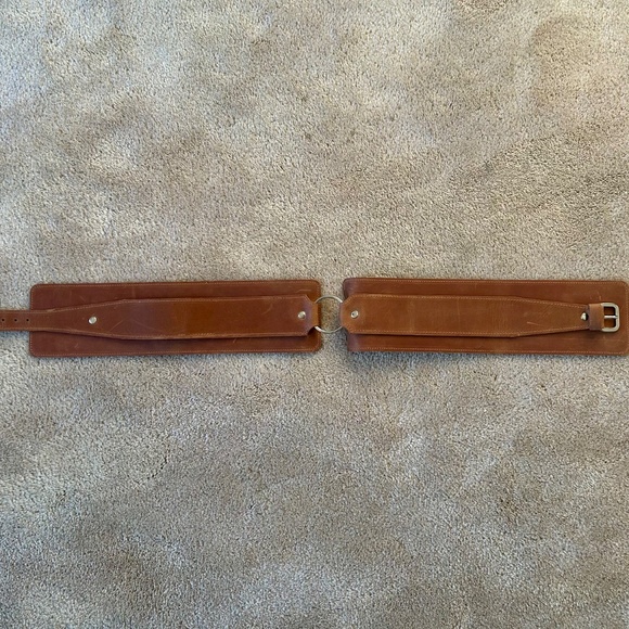 *NEW* Genuine Leather Wide Corset Belt with O Ring 28.5” to 32” Size Small - Picture 9 of 13